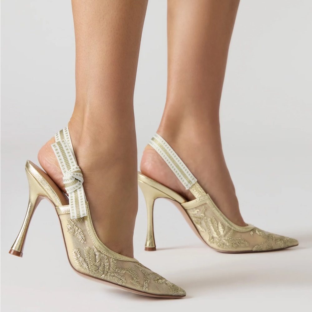 Steve Madden BRI Gold Multi Slingback Heels